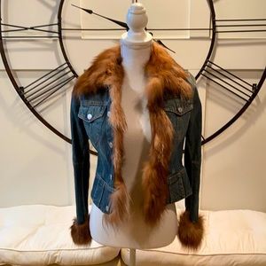 Fur Jean Jacket (Red Fox)